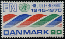 TIMBRE du DANEMARK - 25° ANNIVERSAIRE de L'ONU N°512 NEUF ** LUXE MNH