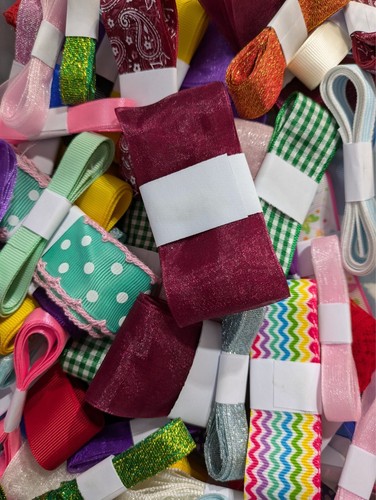 Mixed Bundle of 25 Metres Ribbon – Variety of Styles (1 Metre Lengths) – £5 Free - Picture 10 of 14