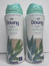 2x Downy Light Woodland Rain In Wash Scent Booster Beads 18.2 Oz Discontinued