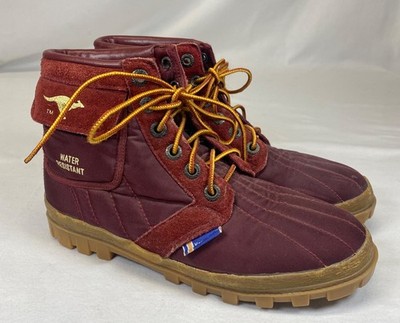 Vintage KangaROOS Mens Boots Size US 8.5 Red 80s Hiking Snow NVL 8130 Korea Made