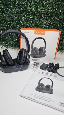 LEVN Wireless Headset with Mic for Work & TV   AI Noise Cancellation, Charging