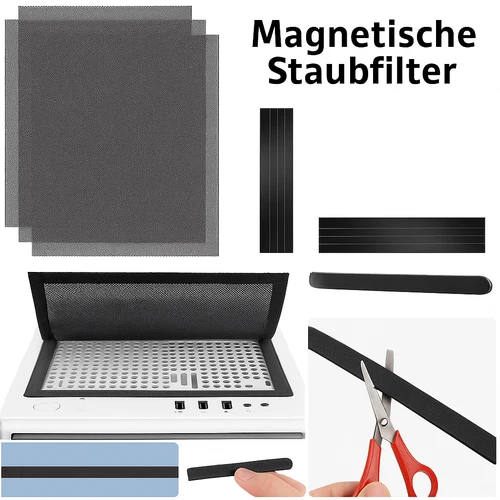[4 Stück] 400 X 300 Mm DIY PC Gehäuse Staubfilter 1,2 Mm Loch, PVC Staubdichte N