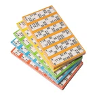 3000 JUMBO BINGO FLYERS 4 PADS OF 750 TICKETS 6 TO VIEW BRIGHT COLOURS 1-90