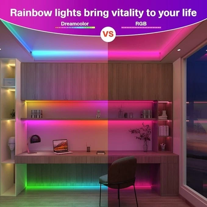 LED Streifen 2m Steuerbar via App USB LED TV Hintergrundbeleuchtung Sync - Bild 2 von 4