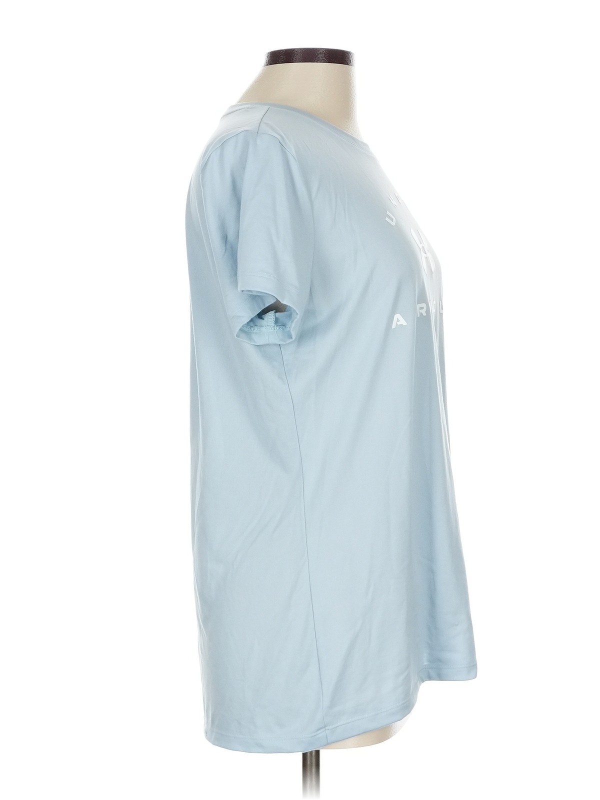 Under Armour Women Blue Short Sleeve T-Shirt L thumbnail 3