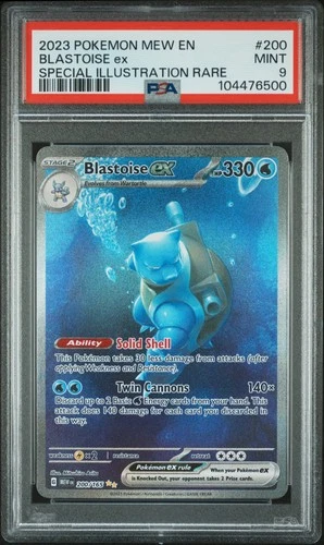 2023 POKEMON MEW EN-151 SPECIAL ILLUSTRATION RARE #200 BLASTOISE EX PSA 9