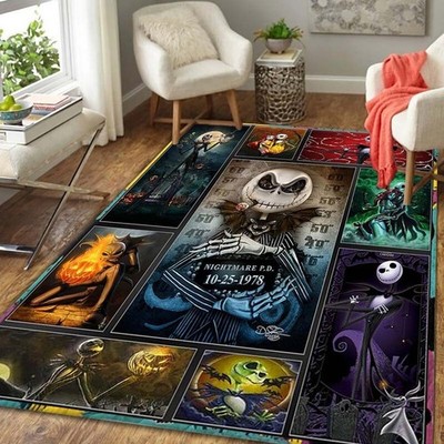 Albtraum vor Weihnachten Jack und Sally Rutschfeste Bodenteppichmatte Teppich