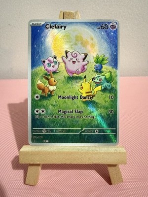 Clefairy Night Circle Pokemon Karte VITRINENKARTE mit Oddish Jigglypuff Eevee etc