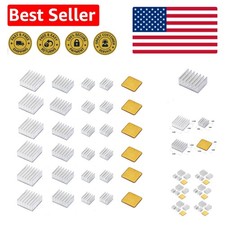 30 PCS Heatsink Kit for Raspberry Pi - Copper  Aluminum with Adhesive