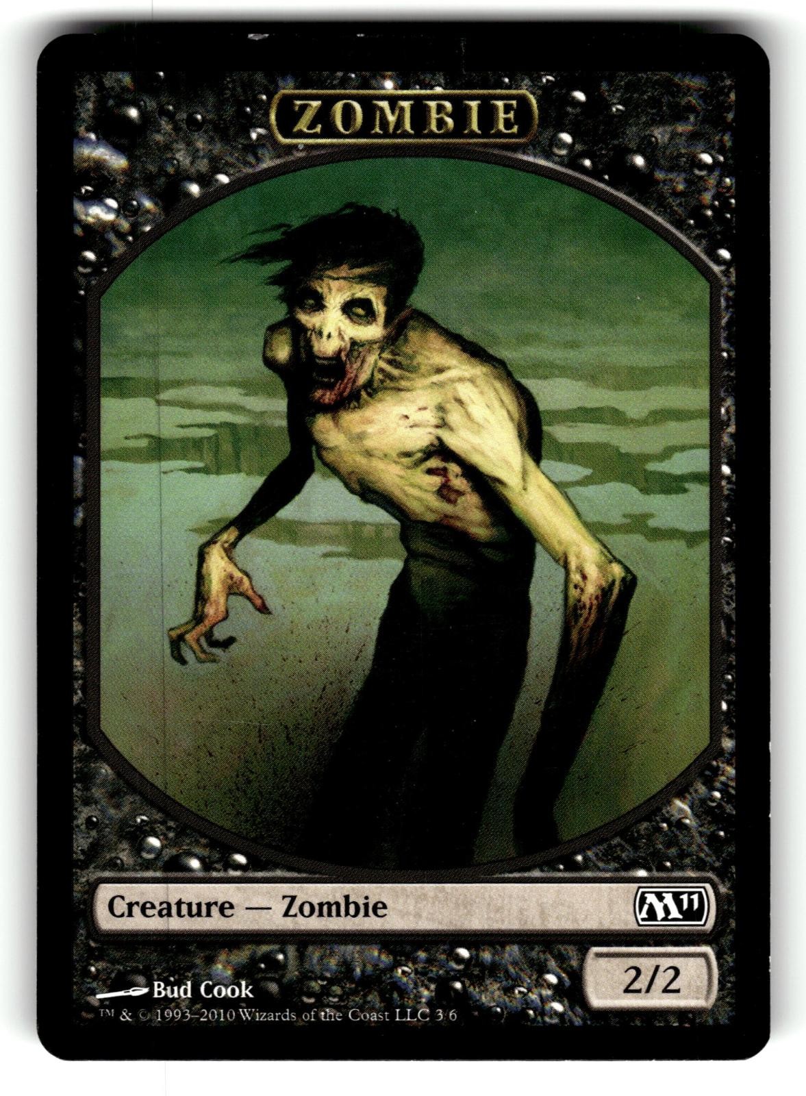 Zombie Token 3 Token Magic 2011 (M11) MTG Lightly Played