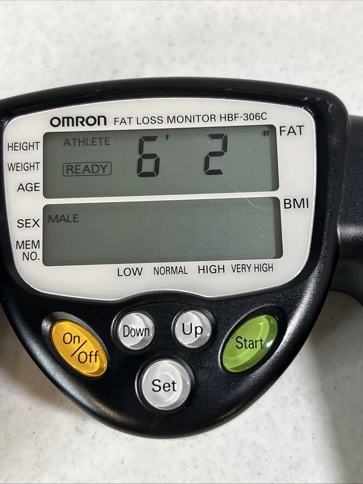 Omron HBF-306C портативный анализатор жира тела монитор потери жира - проверенный рабочий - Изображение 3 из 4