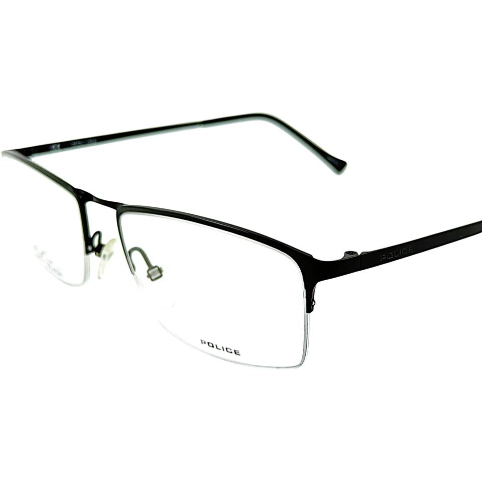 Marco de gafas Police VPL244 para hombre semi sin montura 0531 negro semi mate 56-18 Foto 2 de 4
