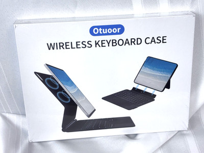 OTUOOR Wireless Keyboard iPad Pro 11'' White Case Leather Aluminum