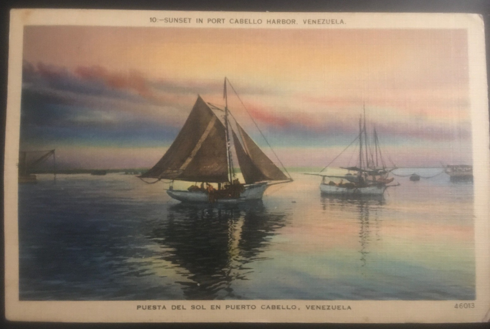 Venezuela SC# 404 , Post Card , Sunset in Port Cabello Harbor, 6626