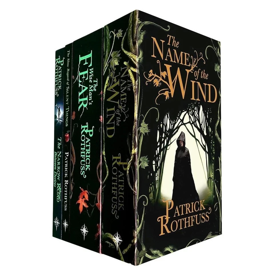 Kingkiller Chronicle 4 Books Collection Set By Patrick Rothfuss Wise Man's Fear