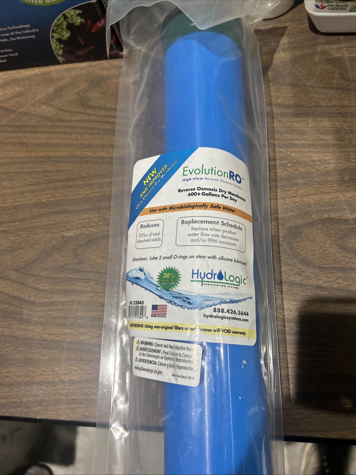 Hydrologic Evolution RO 1000 Reverse Osmosis Membrane Water Filter HL 22045