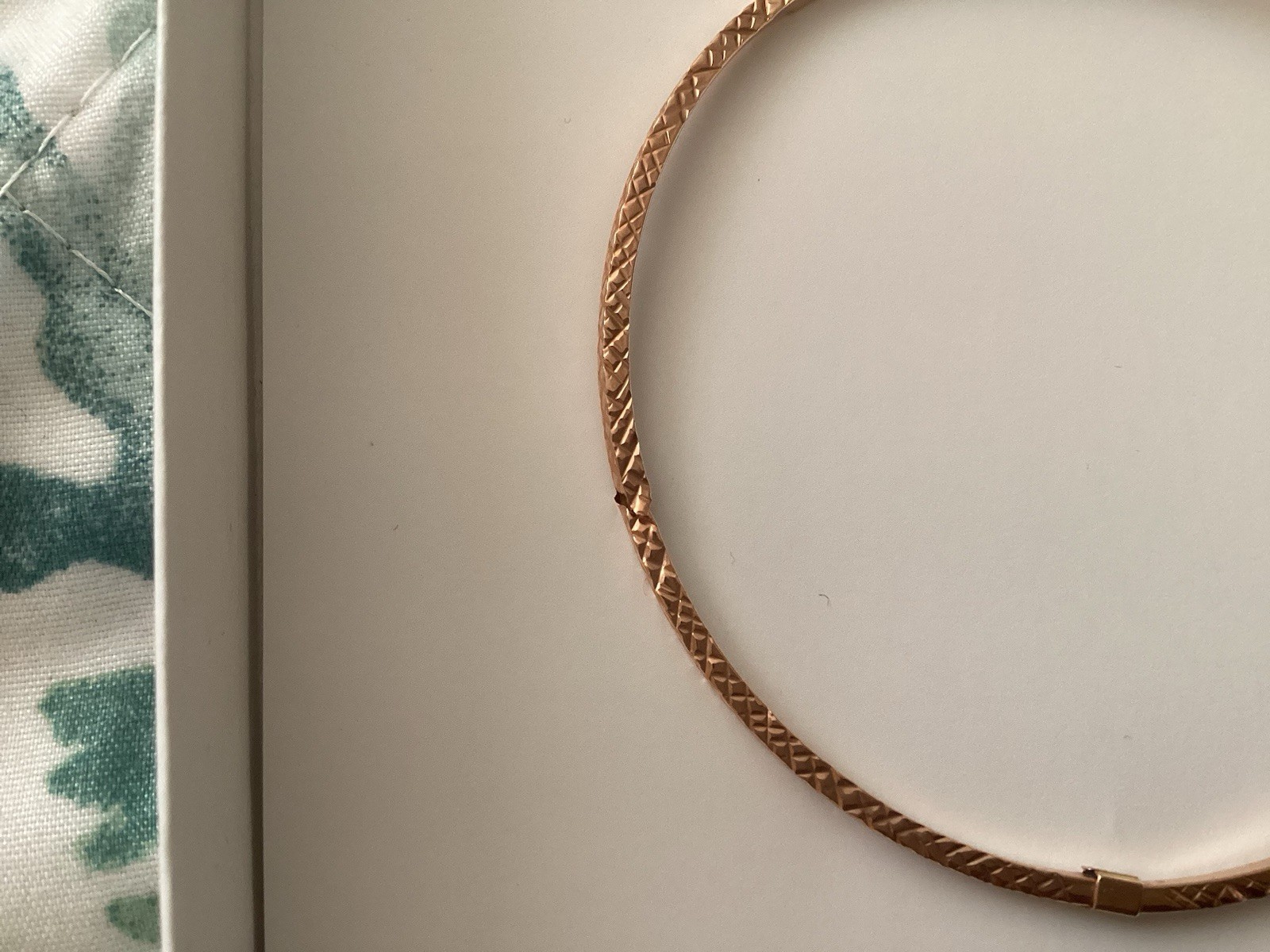 Solid 14KT Rose Gold Polished Thin Bangle Bracele… - image 2