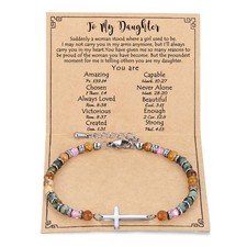Dainty Cross Bracelet for Women, Graduation Gift for Her, Christian Gifts for...