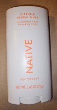 Native Citrus Herbal Musk Deodorant 2.65 oz Aluminum Free Paraben Free