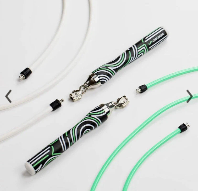 Crossrope Get Lean Weighted Springseil Set 1/4 Pfund & 1/2 Pfund Seile Slim Griffe / L - Bild 4 von 4