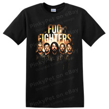 Foo Fighters Rock Band Poster T Shirt w/ Five Member Portrait Graphic Tee Art