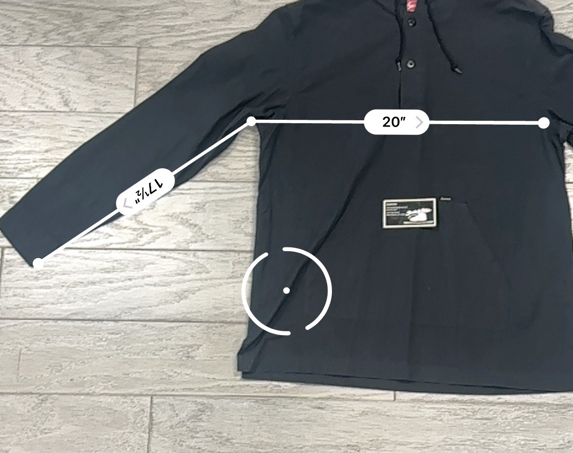 Size Medium - Supreme Black  Button Zip Windbreak… - image 4