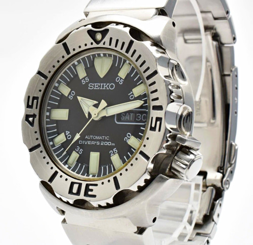 [Near MINT] Black Monster SEIKO SKX779 7S26-0350 SCUBA Diver 200m Automatic