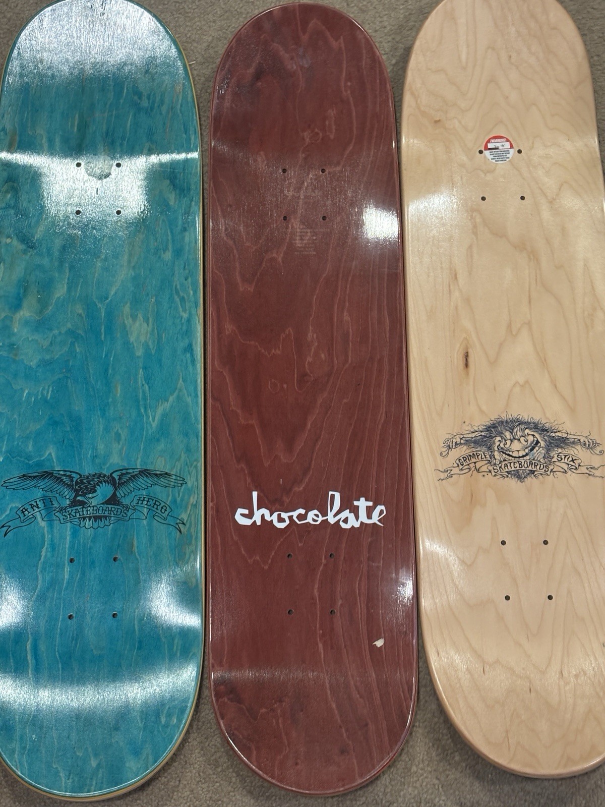 Decks Size 8 For The Middle And The Other 2 Are 8.25