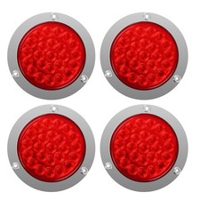 4" Round 24 LED Trailer Tail Light Stop Turn Signal Brake Marker Clearance Ru...