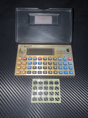 THE ULTIMATE BUILDER'S CONSTRUCTION CALCULATOR JOBBER ''6'' *TESTED *W/ STAND