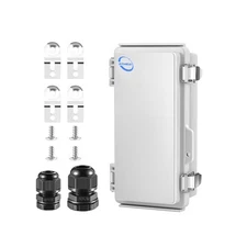 RTHIEAI Waterproof Outdoor IP67 Junction Box (7.9"x3.9"x2.8") with Mounting P...