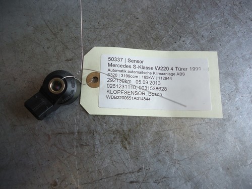 Mercedes S-Klasse W220 Sensor 0261231110 Klopfsensor S320 165kW 112944 50337