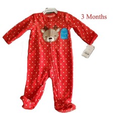 Carter's Baby Girls' Reindeer Fleece Sleep  Play  3 Months