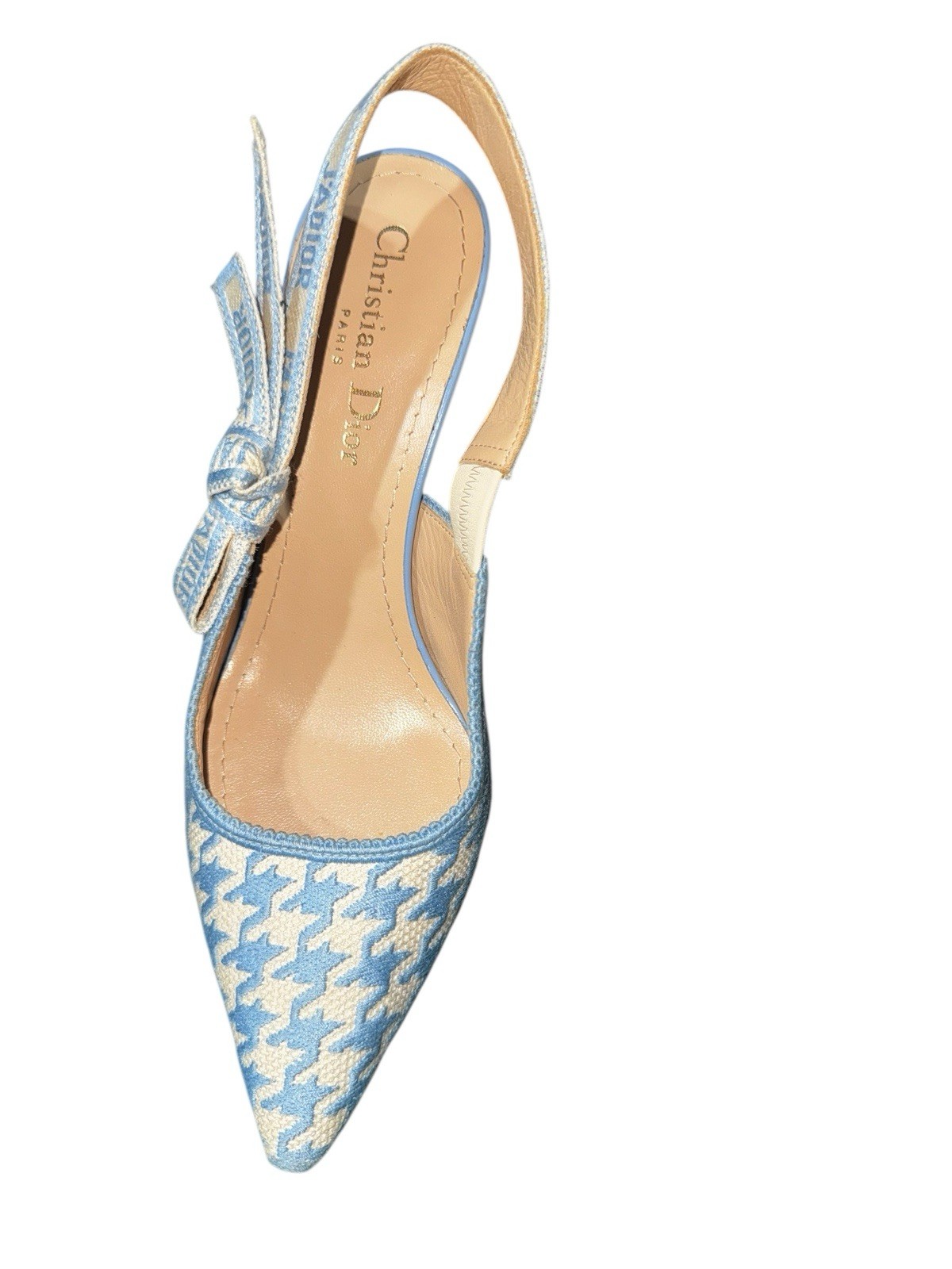 Christian Dior Houndstooth Slingback Pumps in EU 37 US 7