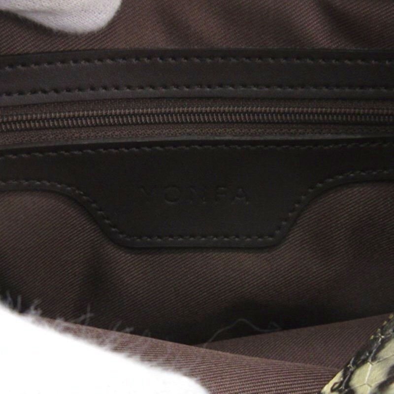 YONFA Python Pattern Square Shoulder Bag Ivory La… - image 9