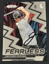 2024 PRIZM LIV GOLF FEARLESS #10 Signed JINICHIRO KOZUMA IRON HEADS GC Auto Card