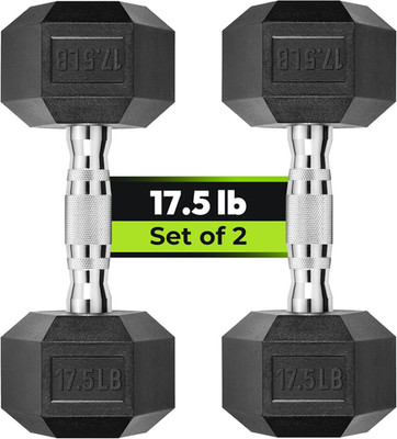 Hex Dumbbell Set, 2.5-65 Lb Rubber Encased Exercise & Fitness Dumbbells, Weights