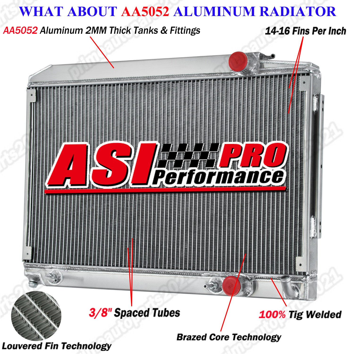 2 Rows Aluminum Radiator For Mercedes SL R107 C107 380 SL/SLC 1075011701