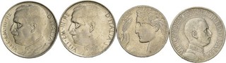 Künker: Italien Emanuele III 20 50 Centesimi 1 Lira 1908 1921 Silber (1x)