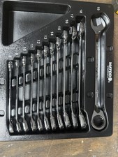 New Matco 12 Pc 72 Tooth Metric Reversible Combo Ratcheting Wrench Set W Rack