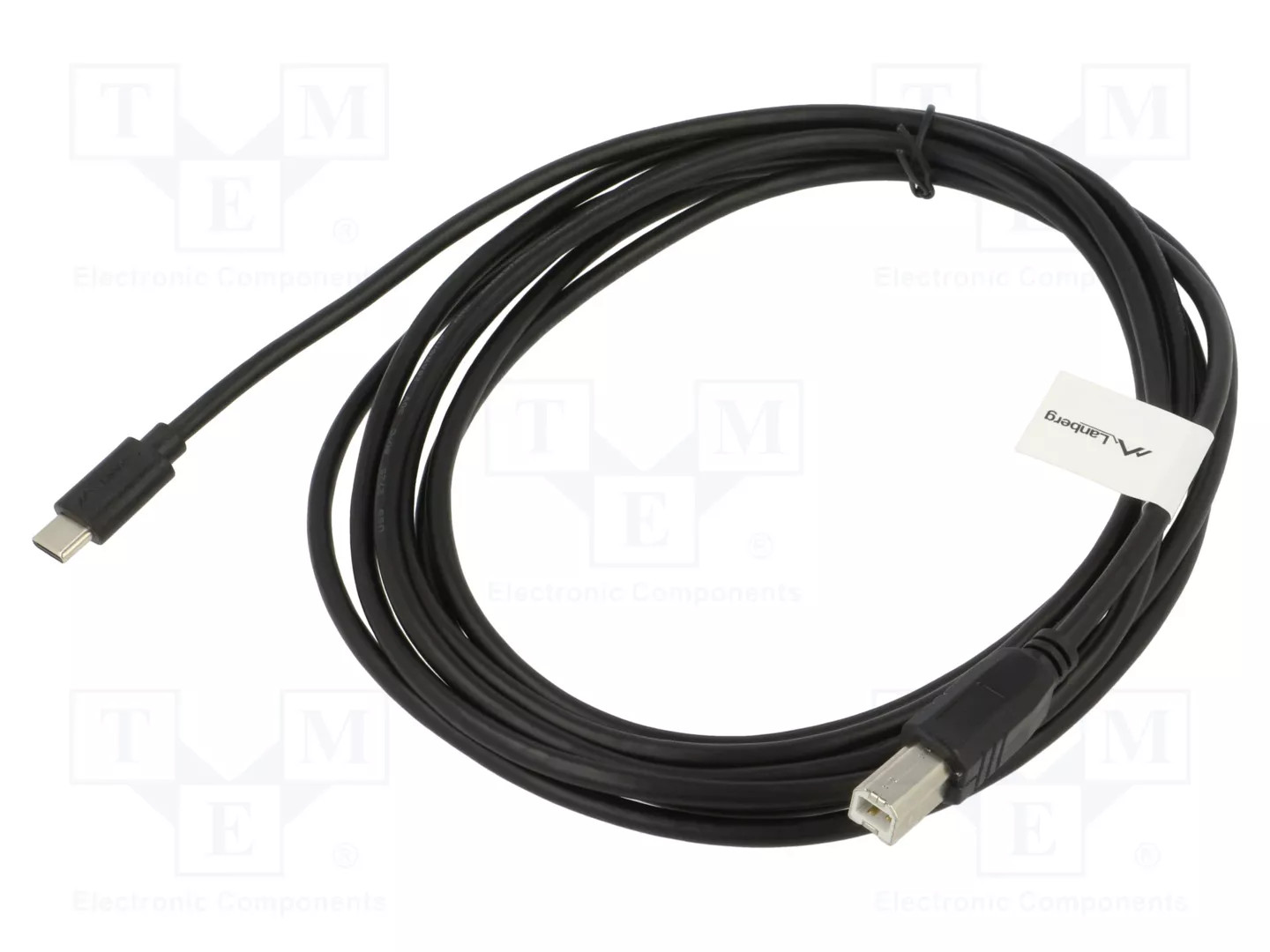 Lanberg CA-USBA-13CC-0030-BK USB Kabel USB 2.0 USB B USB C (3 m, USB 2.0), USB Kabel - Bild 2