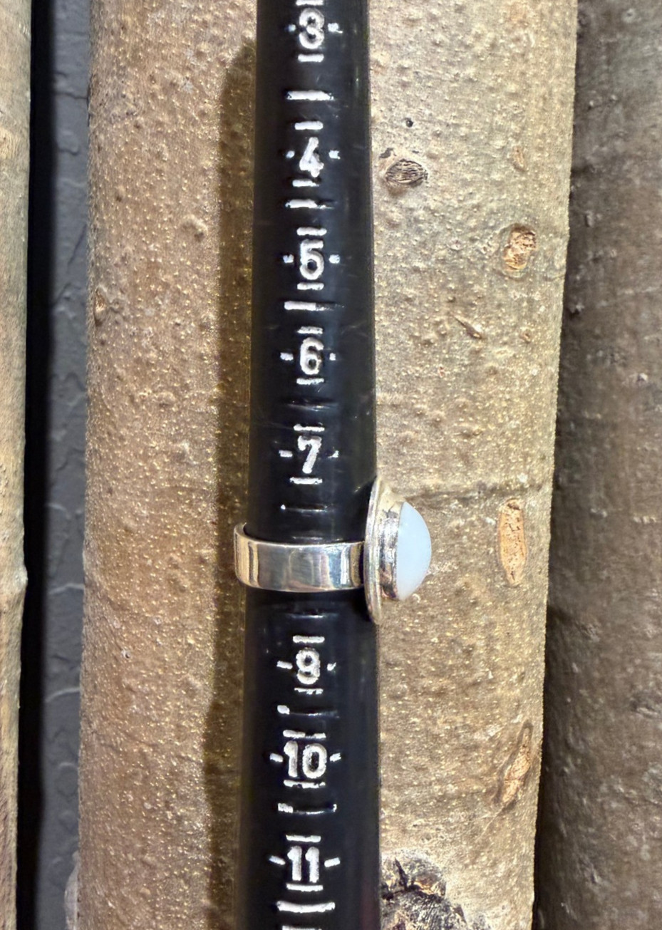 Handcrafted 925 Solid Sterling Silver ring, milky… - image 6