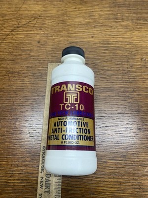 Rare Vintage TRANSCO TC-10 Automotive Anti-Friction Metal Conditioner 8oz Bottle
