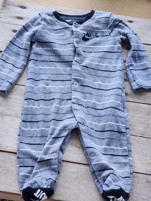 Nike Newborn Zip-Up Gray One Piece Just Do It 3M