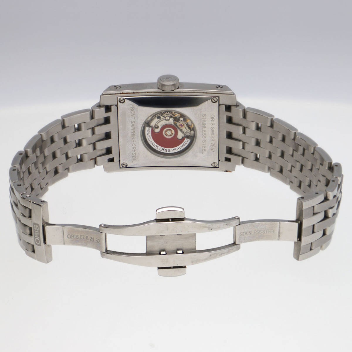 ORIS 32-47341 Rectangular Date Silver Dial Stainl… - image 6