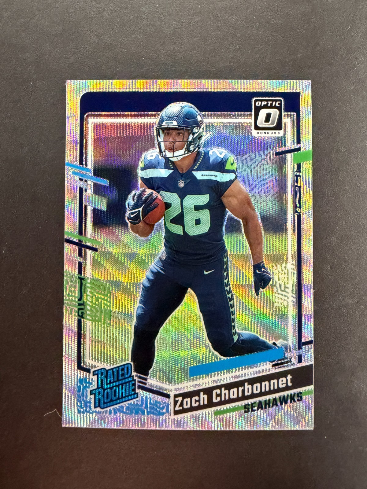 Zach Charbonnet 2023 Panini Donruss Optic Wave /300 #294 Rated Rookie