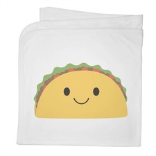'Happy Taco' Cotton Baby Blanket / Shawl BY00049093