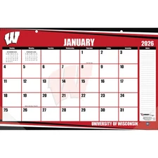 Turner Licensing,  Wisconsin Badgers 2026 Desk Pad 17" X 11"