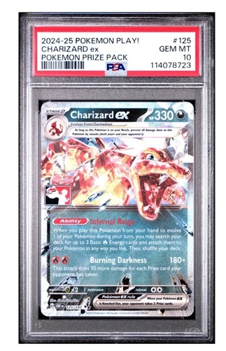 New Listing2024-2025 POKEMON PLAY! Pokemon PRIZE PACK #125 CHARIZARD EX PSA 10 LOW POP!