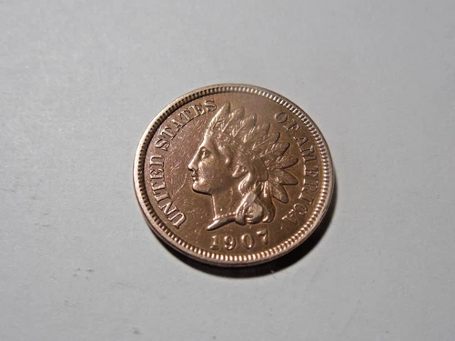 1907 Indian Head Penny in about XF condition. Beautiful!  But you decide!!!!!!